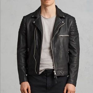 ALL SAINTS CALLAHAN LEATHER BIKER JACKET MENS L